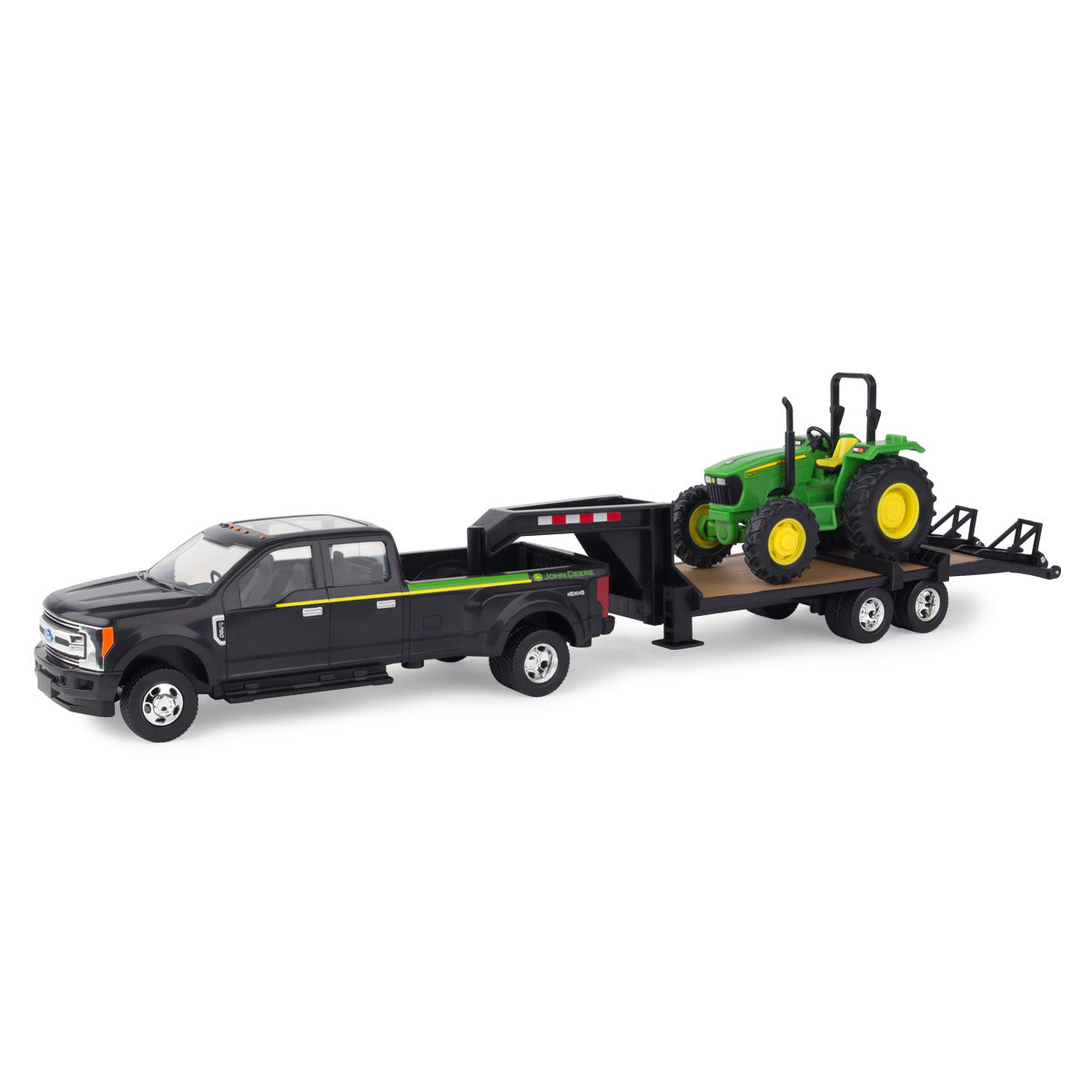 1/32 John Deere Ford F350 Pickup with 5075E Tractor & Trailer Toy Set - LP68113
