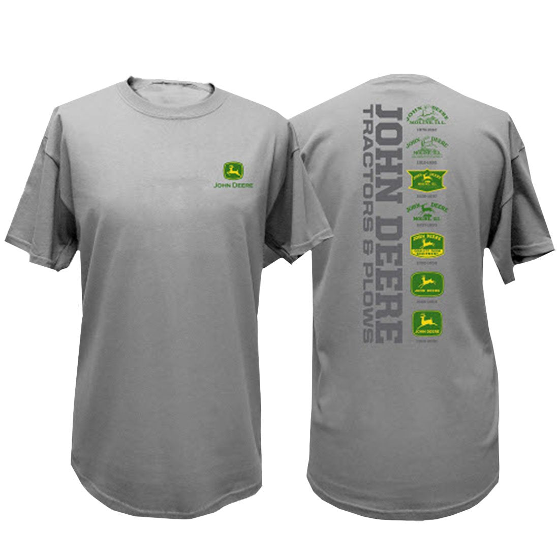 John Deere Men's Grey Historical Logos T-Shirt (Medium) - LP67110